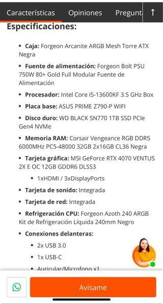 Pc gaming RTX4070 12gb