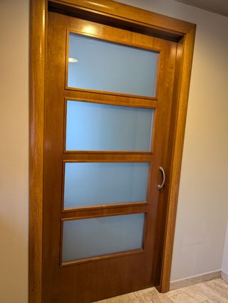 Vendo 2 puertas acristaladas de madera en excelent