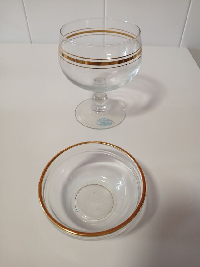 Juego 6 copas cóctel marisco