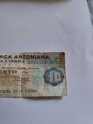 Assegno vintage Padova e Trieste