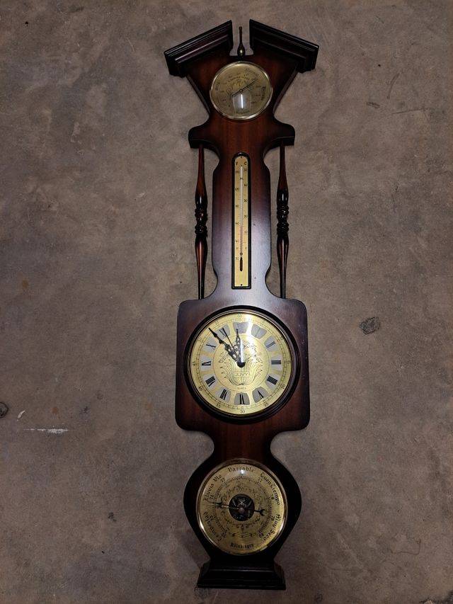 Barometro reloj antiguo