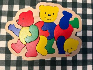 5 Puzzles de madera montessori para 3 a 6 años