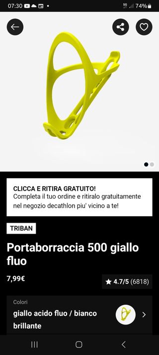 borraccia e porta borraccia decathlon nuova