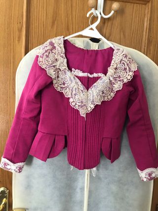 Corpiño fallera fucsia 7-8  años 
