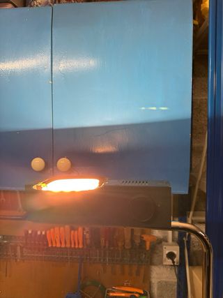 Lampada alogena a stelo in acciaio inox