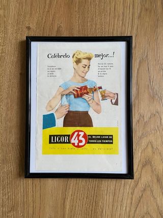 Cuadro antiguo Licor 43