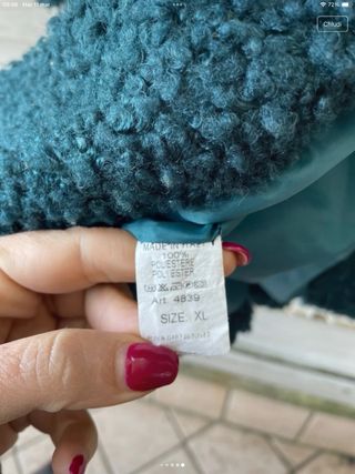 Cappotto vintage blu petrolio