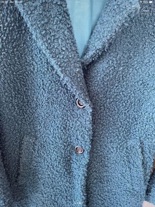 Cappotto vintage blu petrolio