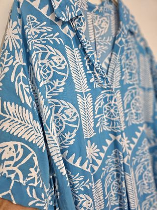 Vestido midi vintage azul