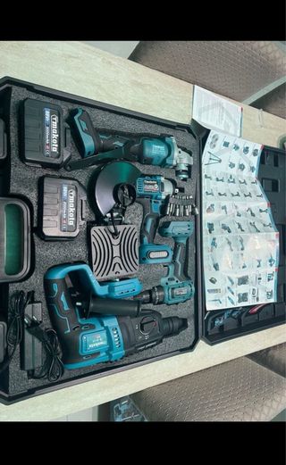 kit 5 trapano flex avvitatore impulsi tassellatore