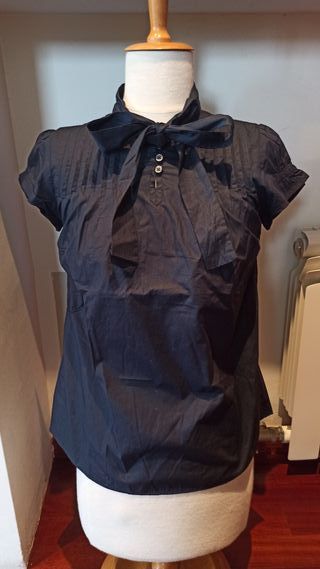 Blusa camisa azul marino GAP t. 36 babydoll