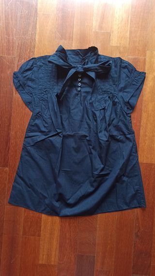 Blusa camisa azul marino GAP t. 36 babydoll