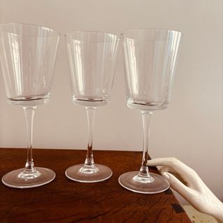 Juego de 6 Copas de Vino Cristal Vintage Retro