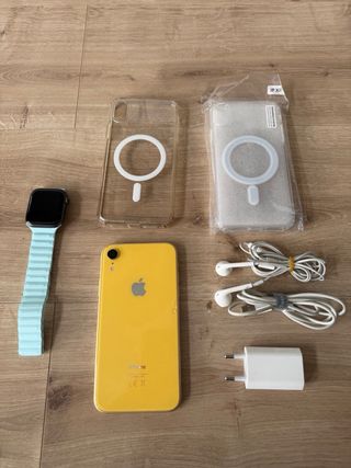 Confezione iPhone XR Giallo e iWatch