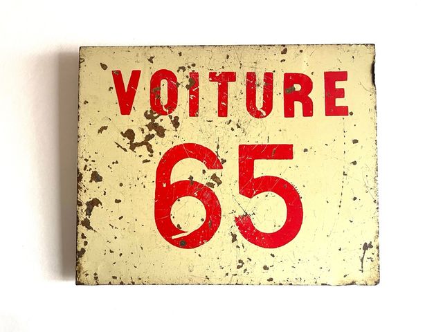 Targa ferroviaria per autovetture VOITURE 65