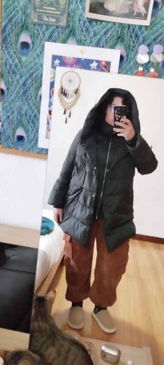 Abrigo de plumón de Zara talla L