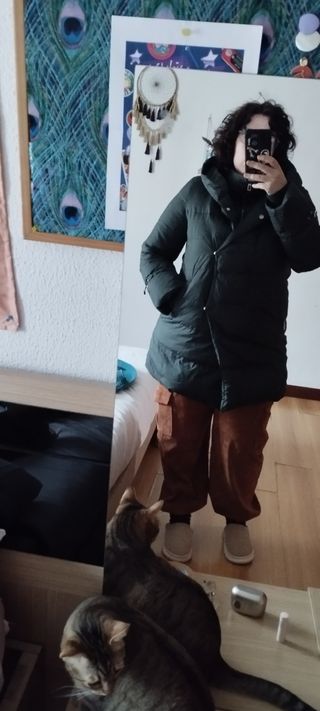 Abrigo de plumón de Zara talla L