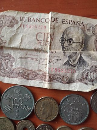 Billetes y monedas antiguas colecionista