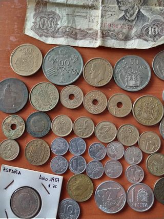 Billetes y monedas antiguas colecionista