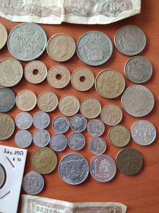 Billetes y monedas antiguas colecionista