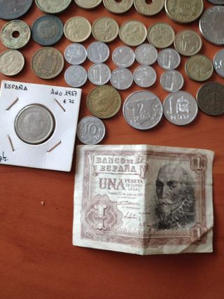 Billetes y monedas antiguas colecionista