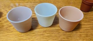 3 mini macetas para cactus o similares