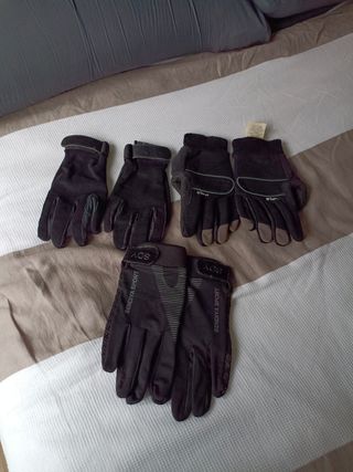 3 pares guantes de ciclismo 