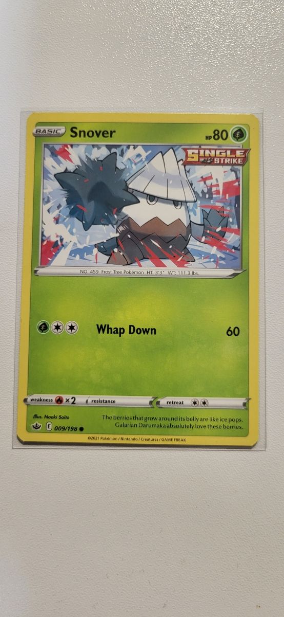 Carta Pokemon Snover 009-198 eng