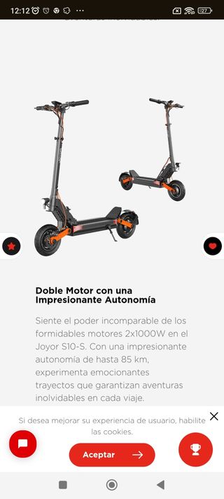 Patinete 2000w-60v 65kmh joyor s10 -S NUEVO