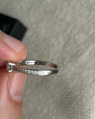 Anillo compromiso SUAREZ oro blanco 18k diamantes