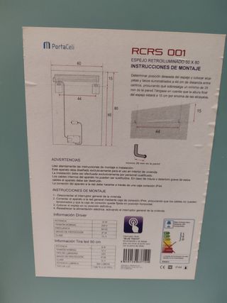Espejo baño con luz integrada