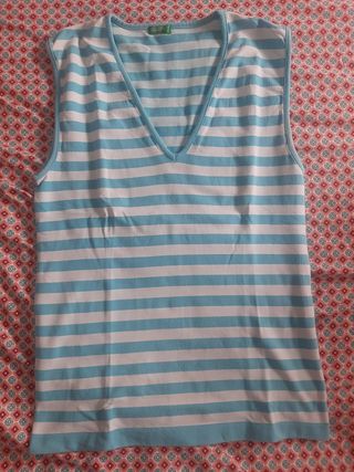 Camiseta de rayas sin mangas Benetton