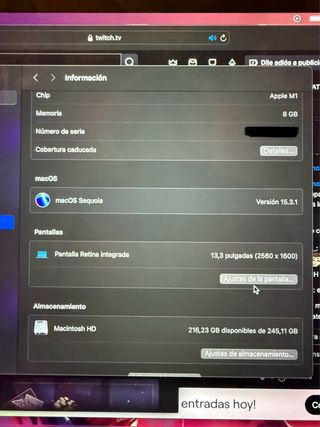 MacBook Pro 13" 2020  M1 