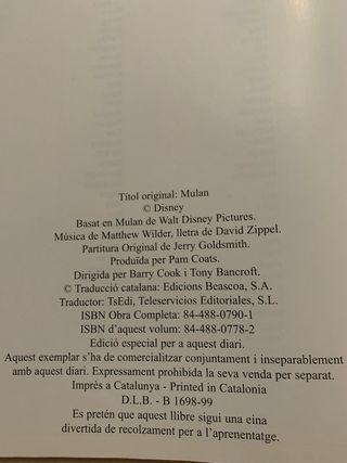 Mulan conte en català/anglès