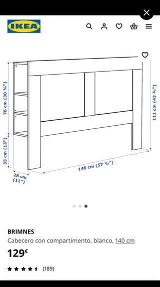 Cabecero IKEA BRIMNES