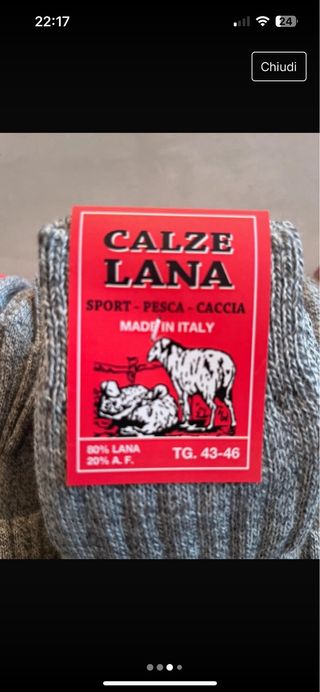 Calze in lana 12 paia