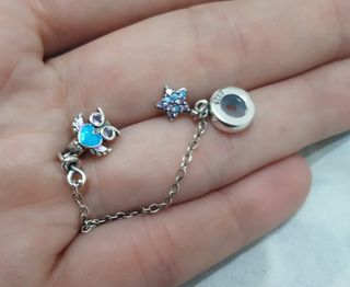 Cadena seguridad Búho Suerte pulsera Pandora Plata