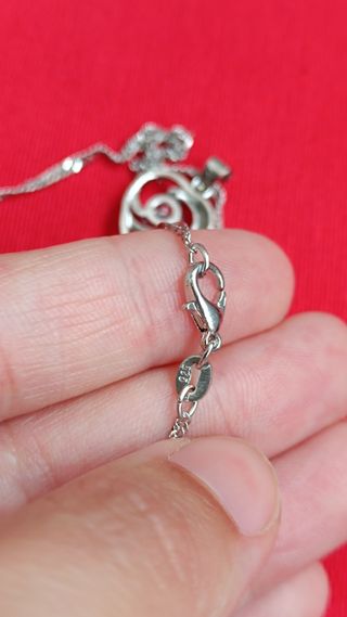 Collar plata Colgante corazón circonita
