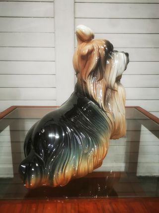 Perro yorkshire cerámica vintage.