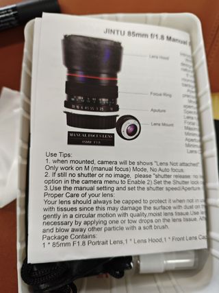 JINTU EF 85mm f/1.8 Enfoque Manual #780054