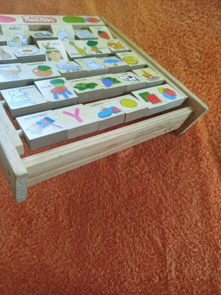 Juego madera letras