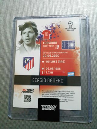Agüero topps total football atlético 
