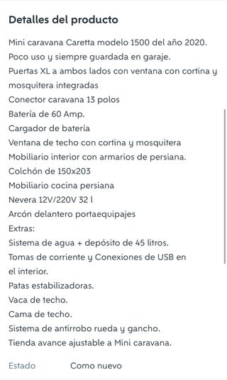 caravana caretta 1500 caravana