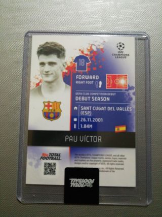 Pau Victor topps total football Barcelona 