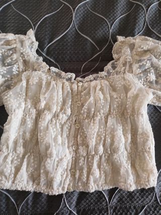Blusa bordada niña zara