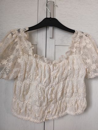 Blusa bordada niña zara