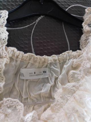 Blusa bordada niña zara