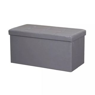POUF CONTENITORE ECOPELLE PANCA BAULE IMBOTTITO