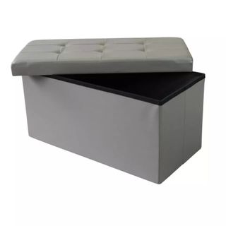 POUF CONTENITORE ECOPELLE PANCA BAULE IMBOTTITO