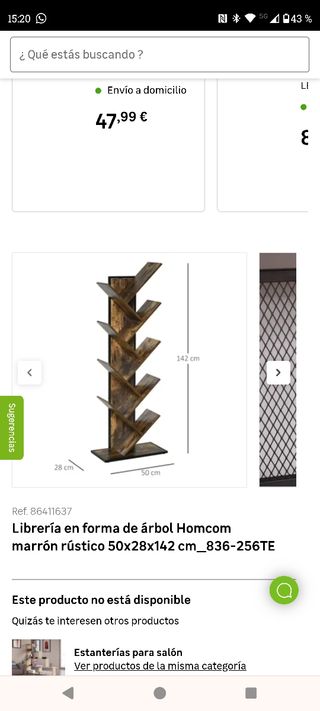 Estantería en árbol